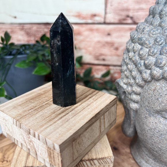 Natural Spiritual Astrophyllite Tower, Reiki Chakra Crystal Tower - Picture 5 of 10